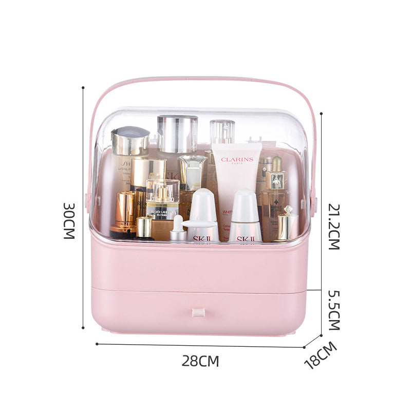 Cosmetics Storage Box Household Transparent Simple Dust-proof Large-Capacity Drawer