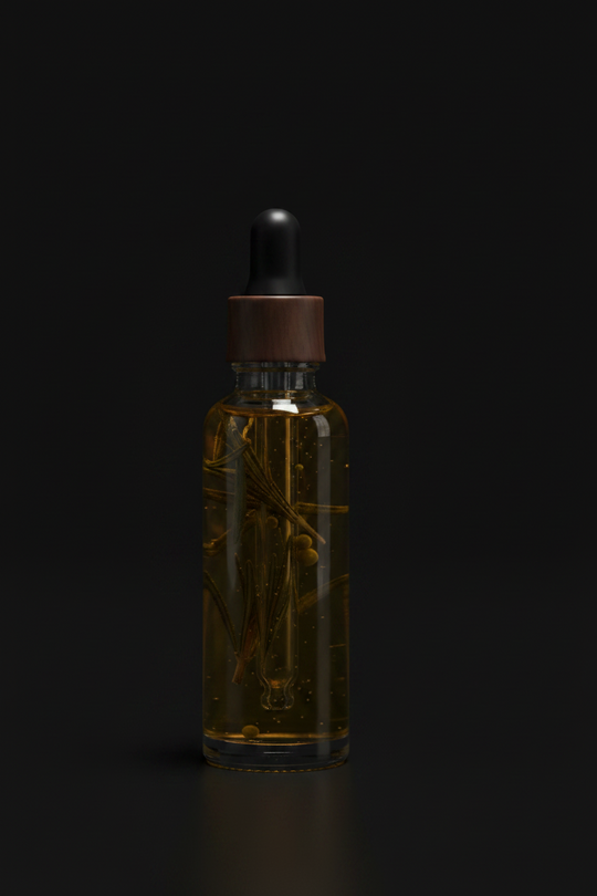 Rosemary-Infused Hair Oil Glass Bottle