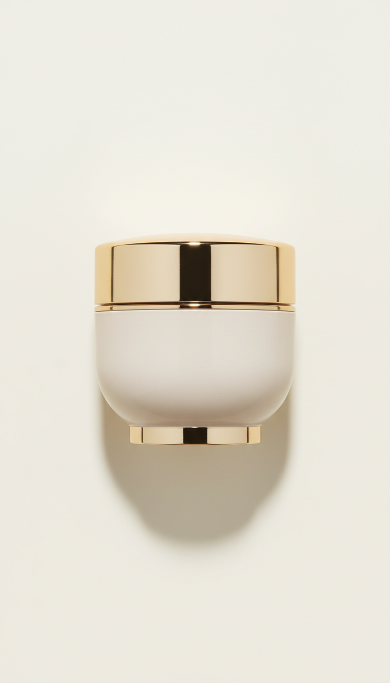 Opulent day cream with gold accents