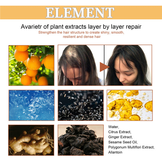 Hair care ingredients and before-and-after photos for Eelhoe Anti-Thinning Shampoo