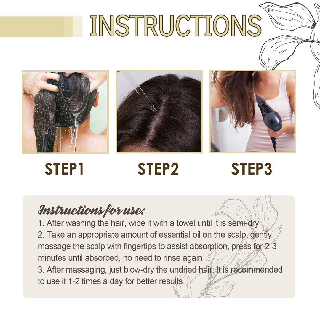Step-by-step instructions for using rosemary hair oil